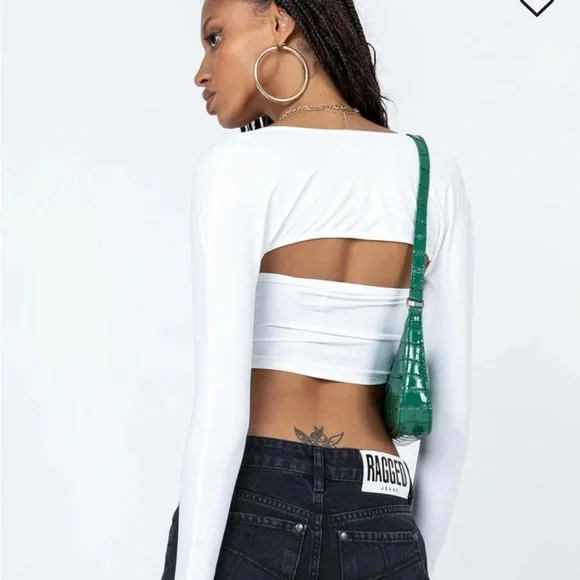 Princess Polly Koslo Bolero Top White - Picture 2 of 2